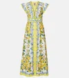 Farm Rio Printed Cotton Midi Dress In Multi