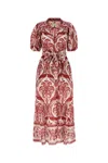 Farm Rio Tropical Cameo Belted Maxi Dress In Off White In White