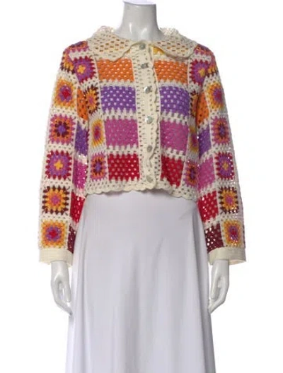 Pre-owned Farm Rio Printed Crew Neck Sweater In Multi