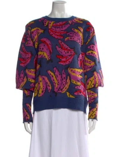 Pre-owned Farm Rio Printed Crew Neck Sweater In Multi