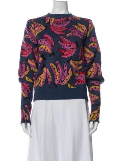 Pre-owned Farm Rio Printed Crew Neck Sweater In Multi