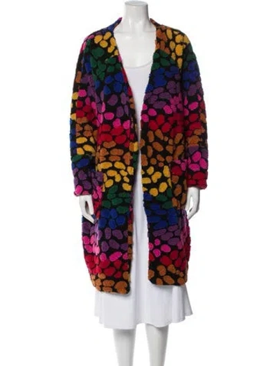 Pre-owned Farm Rio Printed Evening Jacket In Black