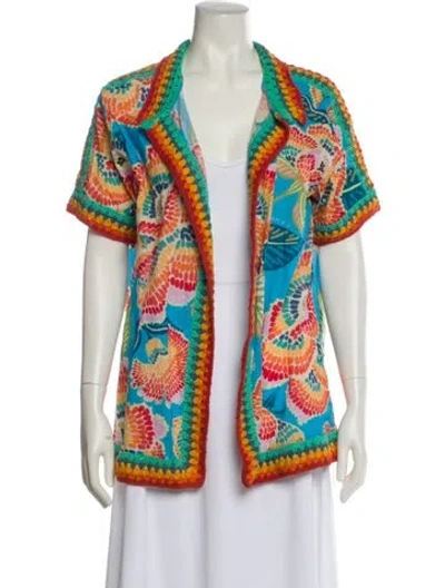 Pre-owned Farm Rio Printed Evening Jacket In Multi