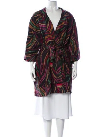 Pre-owned Farm Rio Printed Evening Jacket In Multi