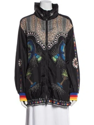 Pre-owned Farm Rio Printed Jacket In Black