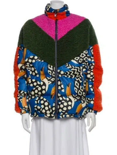 Pre-owned Farm Rio Printed Jacket In Blue