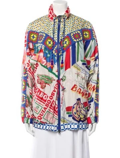 Pre-owned Farm Rio Printed Jacket In Multi