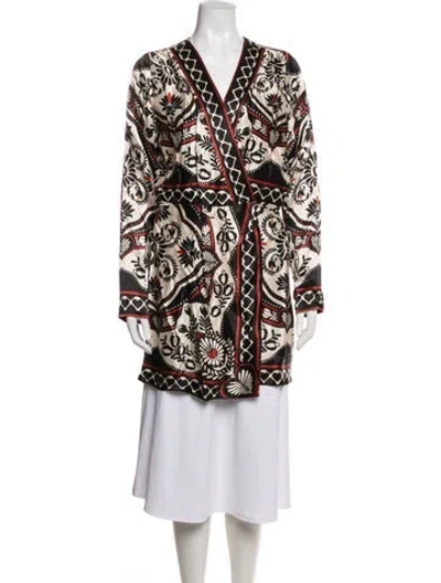 Pre-owned Farm Rio Printed Jacket In Neutrals