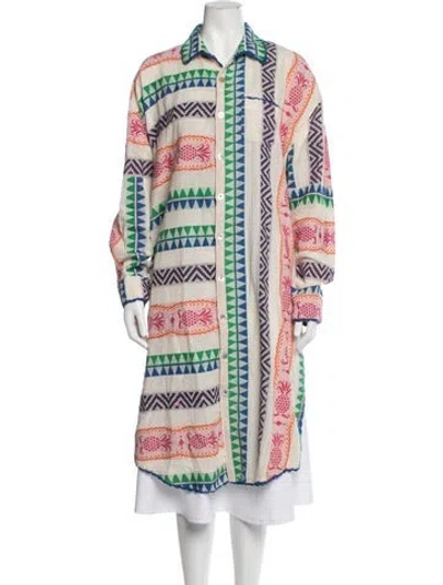 Pre-owned Farm Rio Printed Jacket In Neutrals