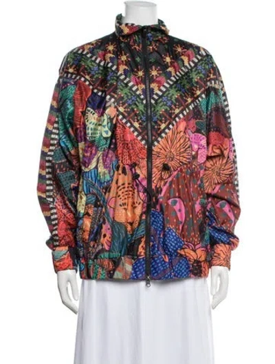 Pre-owned Farm Rio Printed Jacket In Orange