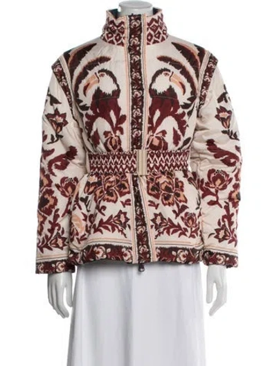 Pre-owned Farm Rio Printed Jacket W/ Tags In Blue