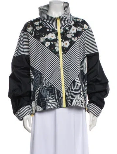 Pre-owned Farm Rio Printed Jacket In White