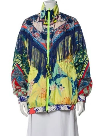 Pre-owned Farm Rio Printed Jacket In Yellow