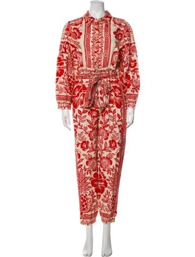 Pre-owned Farm Rio Printed Jumpsuit
