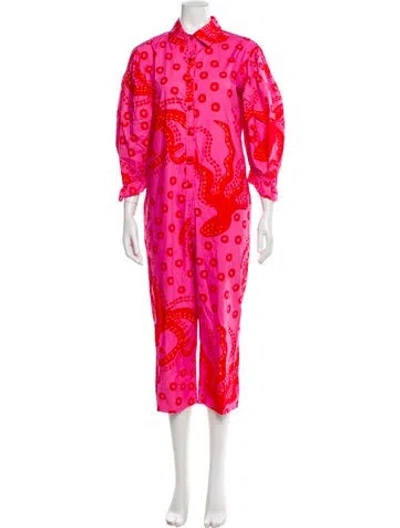 Pre-owned Farm Rio Printed Jumpsuit In Neutral