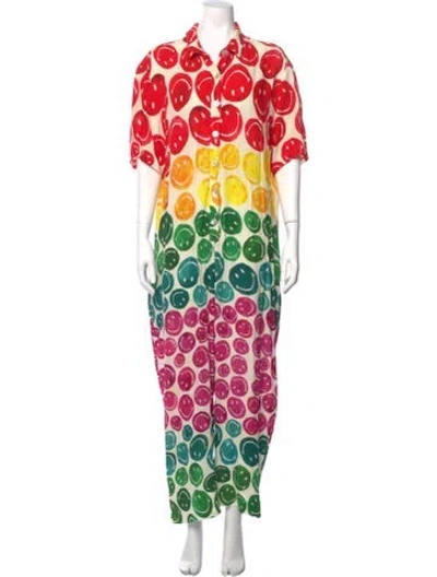 Pre-owned Farm Rio Printed Jumpsuit In Pink