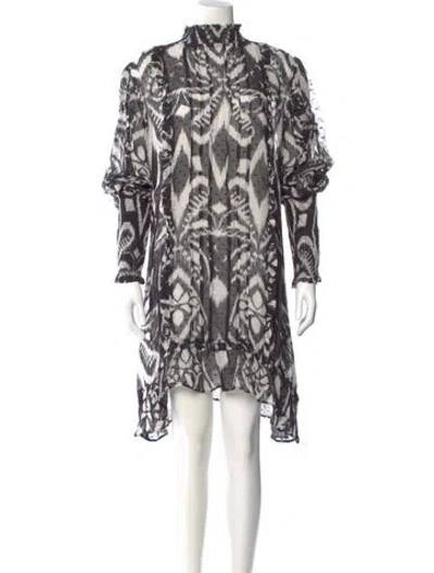 Pre-owned Farm Rio Printed Knee-length Dress In Multi
