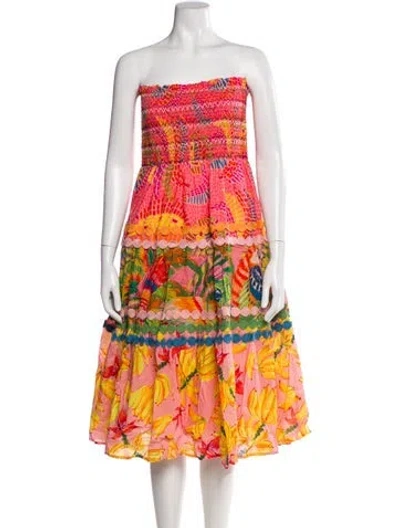 Pre-owned Farm Rio Printed Knee-length Dress W/ Tags In Multi