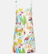 Farm Rio Printed Linen Minidress