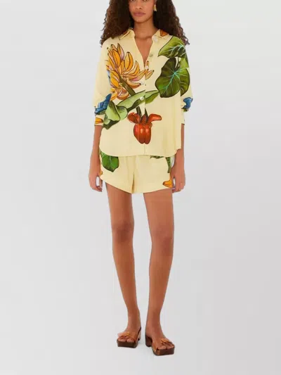 Farm Rio Printed Linen-blend Shorts