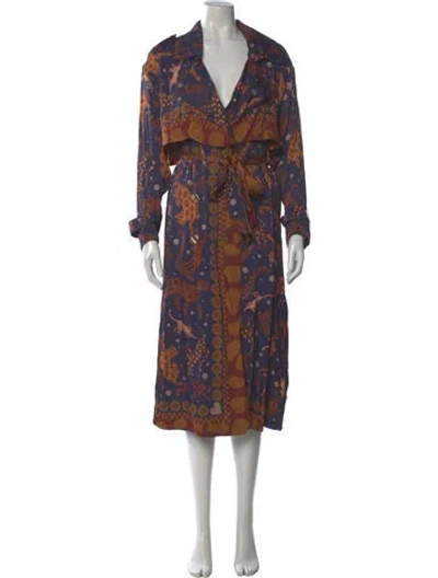 Pre-owned Farm Rio Printed Long Dress In Multi