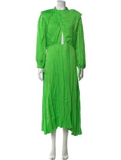 Pre-owned Farm Rio Printed Long Dress W/ Tags In Green