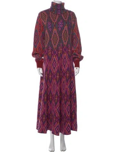 Pre-owned Farm Rio Printed Long Dress W/ Tags In Multi