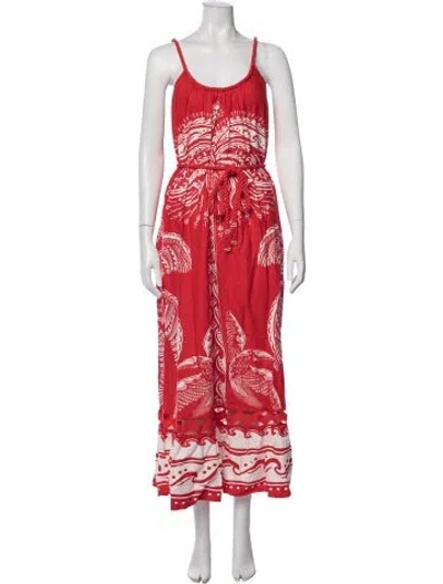 Pre-owned Farm Rio Printed Long Dress W/ Tags In Multi