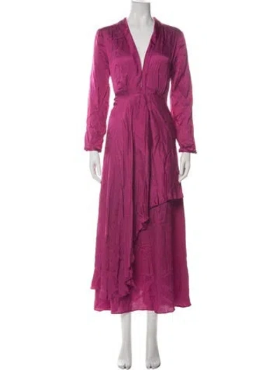 Pre-owned Farm Rio Printed Long Dress W/ Tags In Pink
