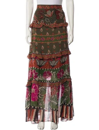 Pre-owned Farm Rio Printed Long Skirt W/ Tags In Multi