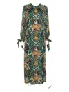 Farm Rio Printed Maxi Dress In Burgundy