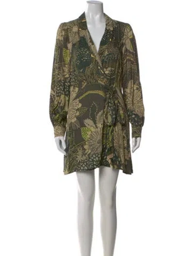 Pre-owned Farm Rio Printed Midi Length Dress W/ Tags In Green