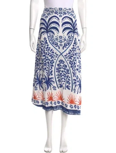 Pre-owned Farm Rio Printed Midi Length Skirt W/ Tags In Multi