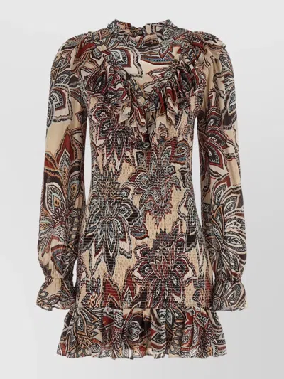 Farm Rio Printed Mini Dress In Multi