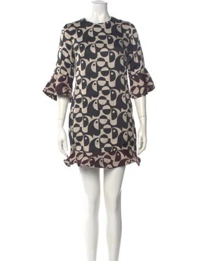 Pre-owned Farm Rio Printed Mini Dress In Multi
