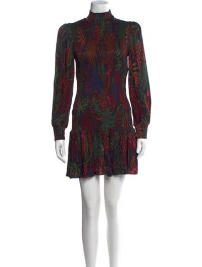 Pre-owned Farm Rio Printed Mini Dress In Multi