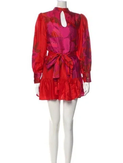 Pre-owned Farm Rio Printed Mini Dress In Multi