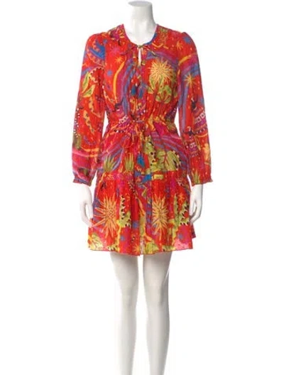 Pre-owned Farm Rio Printed Mini Dress In Multi
