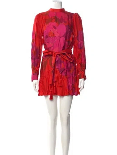 Pre-owned Farm Rio Printed Mini Dress In Multi