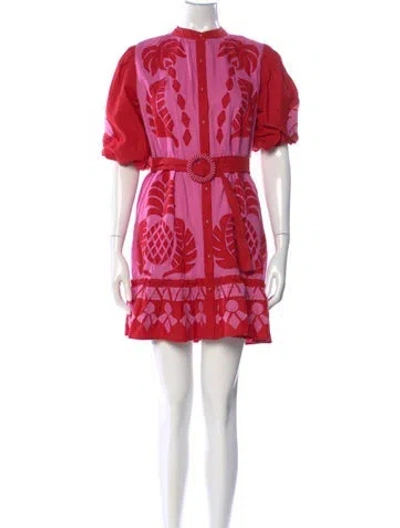 Pre-owned Farm Rio Printed Mini Dress In Multi