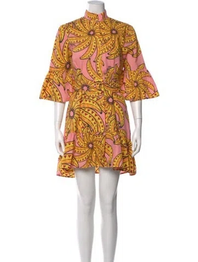 Pre-owned Farm Rio Printed Mini Dress In Multi