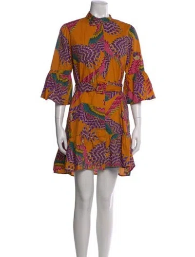 Pre-owned Farm Rio Printed Mini Dress In Multi