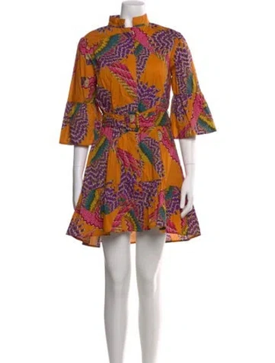 Pre-owned Farm Rio Printed Mini Dress In Multi