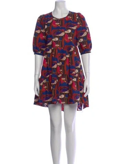 Pre-owned Farm Rio Printed Mini Dress In Multi