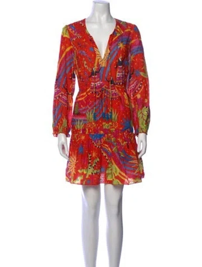 Pre-owned Farm Rio Printed Mini Dress In Multi