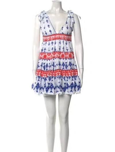 Pre-owned Farm Rio Printed Mini Dress In Multi