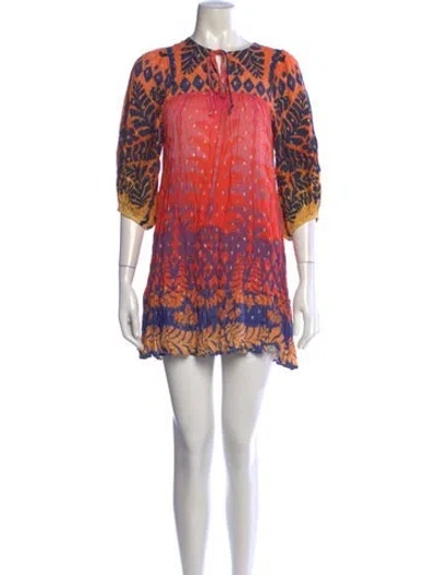 Pre-owned Farm Rio Printed Mini Dress In Multicolor