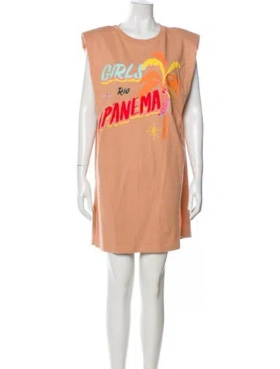 Pre-owned Farm Rio Printed Mini Dress In Pink