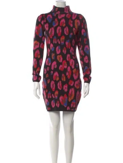 Pre-owned Farm Rio Printed Mini Dress In Pink