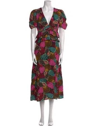 Pre-owned Farm Rio Printed Mini Dress In Pink
